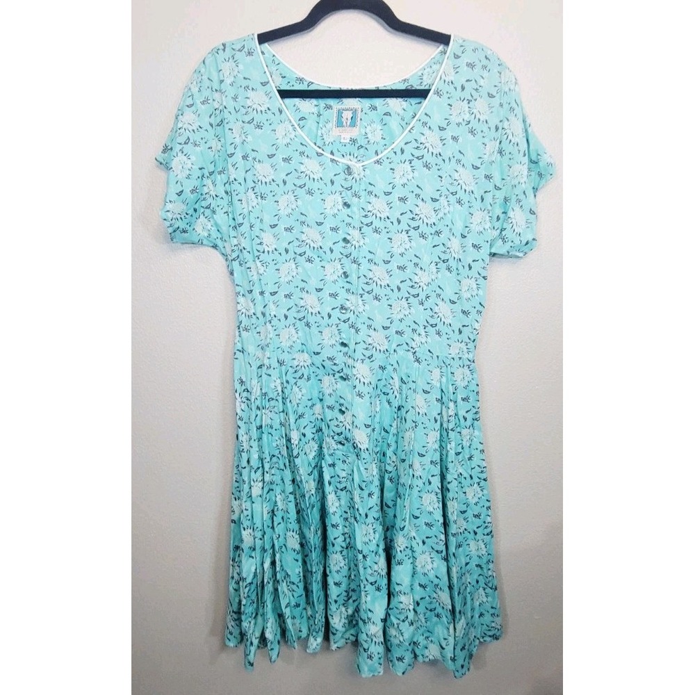 Vintage Desert‎ Dweller by Sherry Holt Floral Dress USA Made Size L